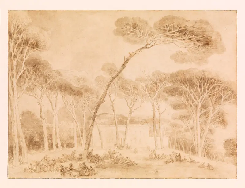 Imaginary View of a Roman Villa Wall Art by Jean Honoré Fragonard - High-Resolution Digital Print
