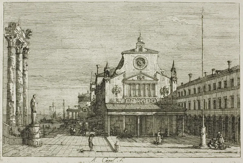 Imaginary View of S. Giacomo di Rialto, from Vedute Wall Art by Canaletto - High-Resolution Digital Print