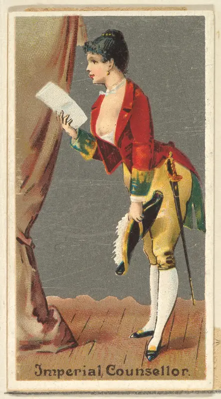 Imperial Counsellor, from the Occupations for Women series (N166) for Old Judge and Dogs Head Cigarettes Wall Art by Goodwin & Company - High-Resolution Digital Print
