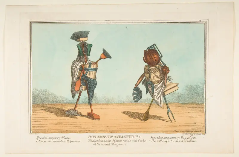 Implements Animated, Pl. 2, Dedicated to the Housemaids and Cooks of the United Kingdoms Wall Art by Charles Williams - High-Resolution Digital Print