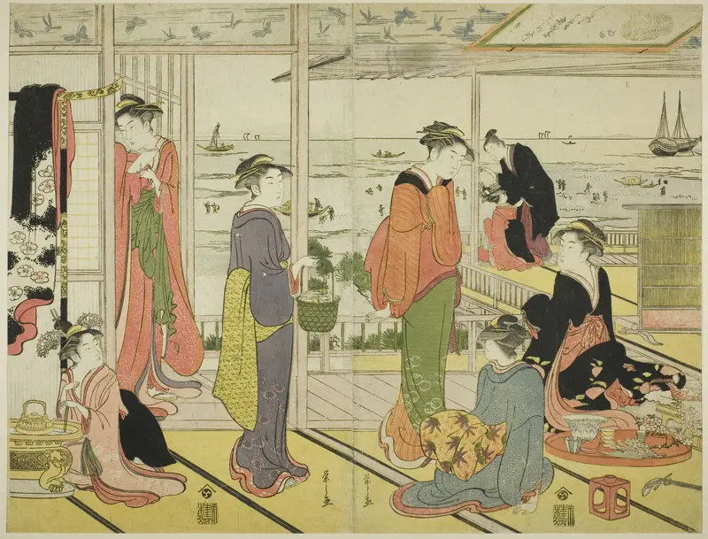 In a Pleasure House in Shinagawa (Shinagawa no rojo)