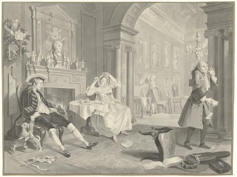 In de aanvang van 't slechte huyshouwen der Jonge luyden (...) Wall Art by Cornelis Ploos van Amstel - High-Resolution Digital Print