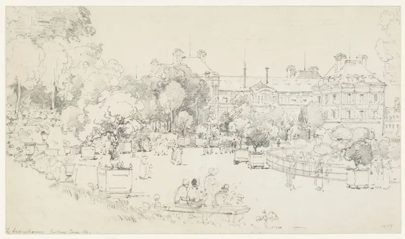 In de tuin van het Luxembourg, Parijs Wall Art by Henry Edridge - High-Resolution Digital Print