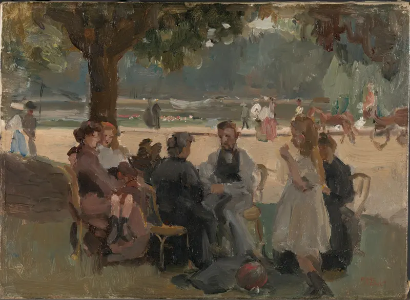 In het Bois de Boulogne bij Parijs Wall Art by Unknown - High-Resolution Digital Print