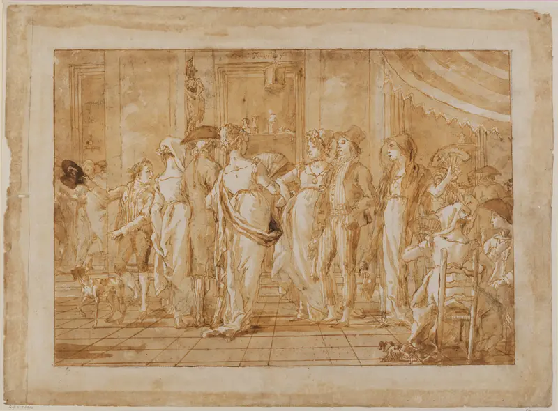 "In Piazza" Wall Art by Giovanni Domenico Tiepolo - High-Resolution Digital Print
