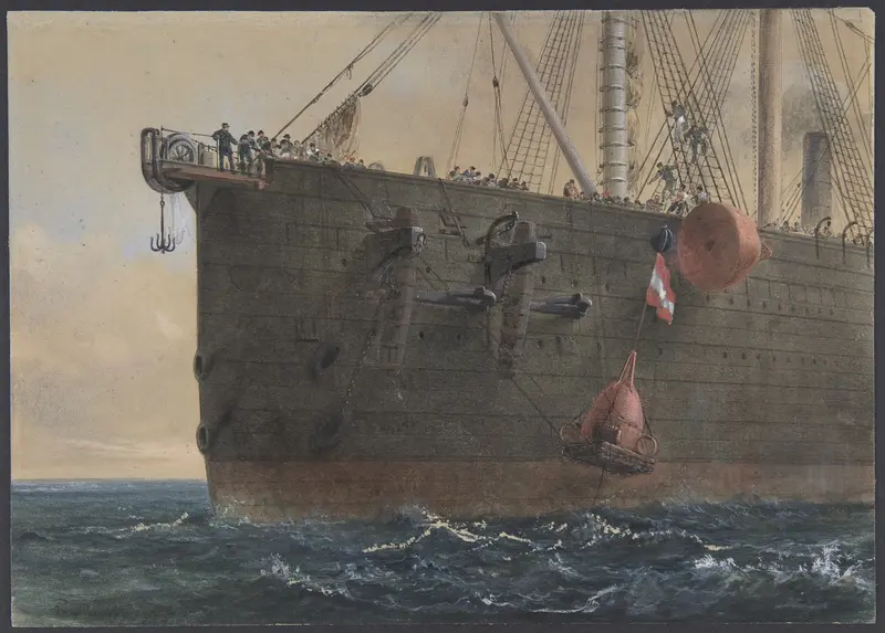 In the Bows of the Great Eastern: The Cable Broken and Lost, Preparing to Grapple, August 2nd, 1865 Wall Art by Robert Charles Dudley - High-Resolution Digital Print