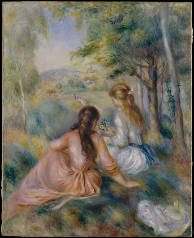 In the Meadow Wall Art by Auguste Renoir - High-Resolution Digital Print