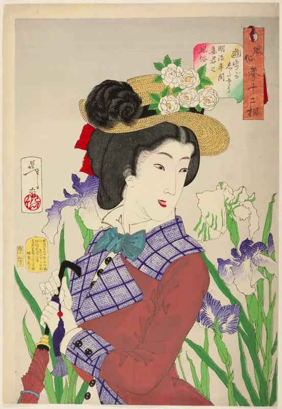 In The Mood for a Walk (Yuho ga shitaso), from the series "Thirty-two Aspects of Women (Fuzoku sanjuniso)"