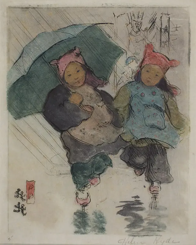 In the Rain Wall Art by Helen Hyde - High-Resolution Digital Print