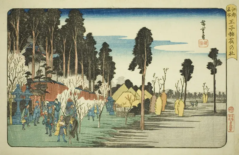 Inari Shrine at Oji (Oji Inari no yashiro), from the series "Famous Places in Edo (Koto meisho)"