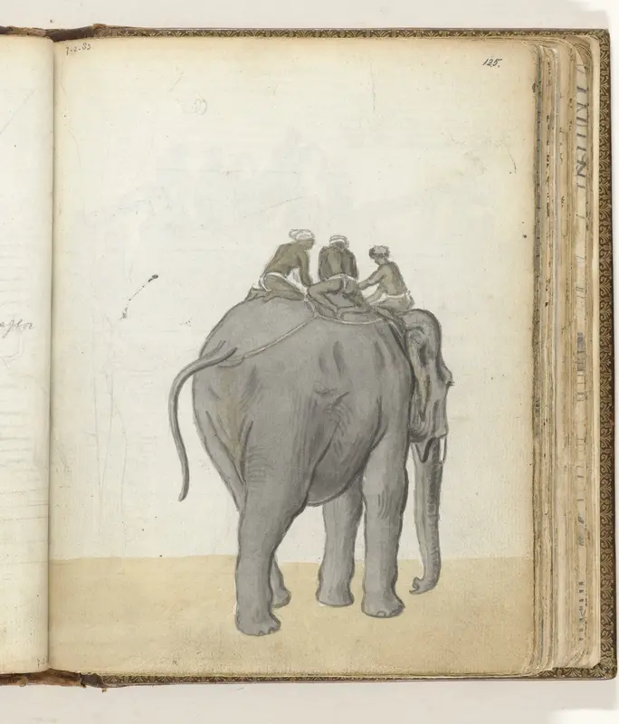 Inbinden van een olifant Wall Art by Jan Brandes - High-Resolution Digital Print
