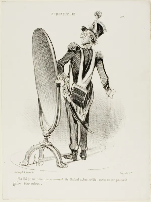 “Indeed, I don't know what they looked like at Austerlitz, but they could hardly have looked any better,” plate 7 from Coquetterie