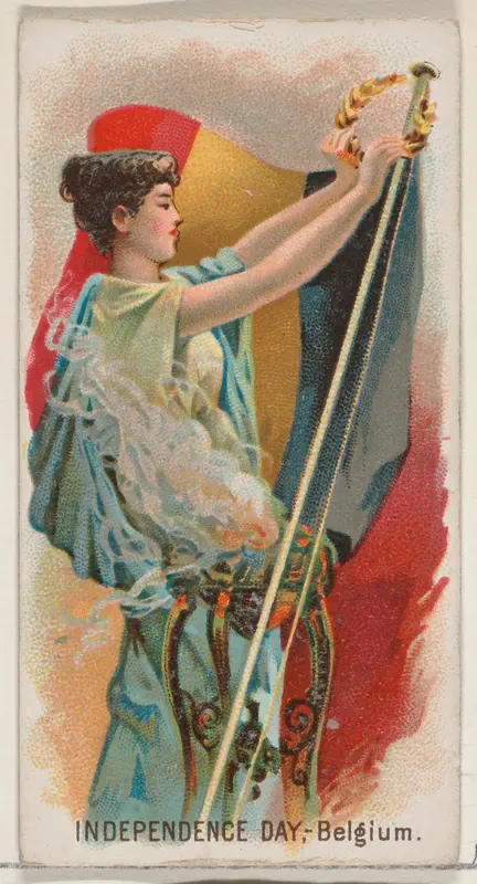 Independence Day, Belgium, Austria, from the Holidays series (N80) for Duke brand cigarettes Wall Art by W. Duke, Sons & Co. - High-Resolution Digital Print