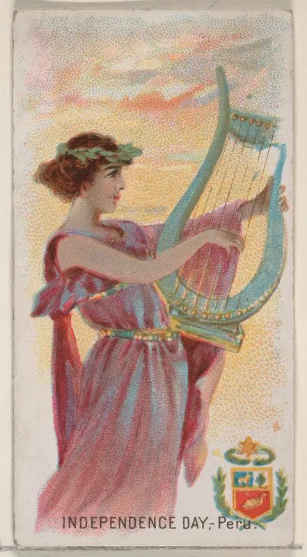 Independence Day, Peru, from the Holidays series (N80) for Duke brand cigarettes Wall Art by W. Duke, Sons & Co. - High-Resolution Digital Print