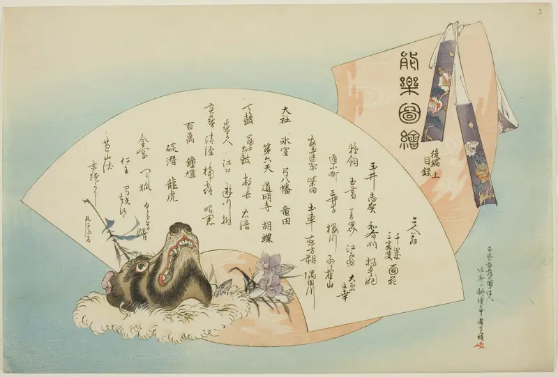 Index Page, prints .101-.150 (Vol.2), from the series "Pictures of No Performances (Nogaku Zue)"