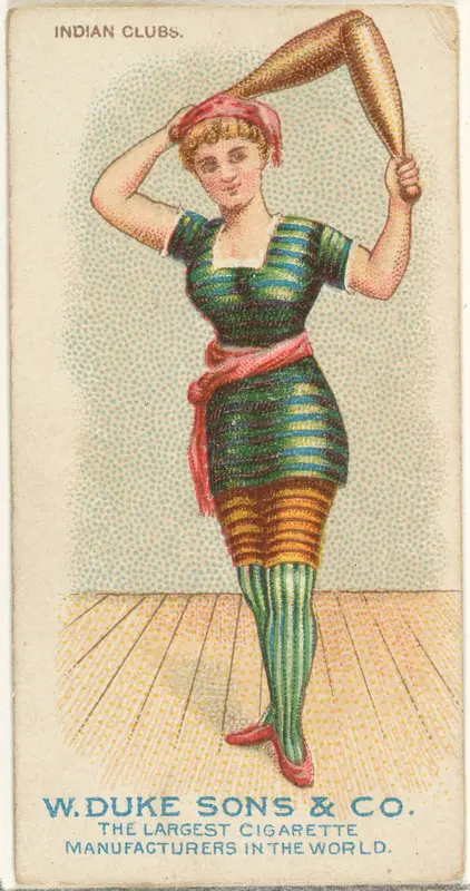 Indian Clubs, from the Gymnastic Exercises series (N77) for Duke brand cigarettes Wall Art by W. Duke, Sons & Co. - High-Resolution Digital Print