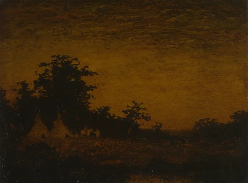 Indian Encampment Wall Art by Ralph Albert Blakelock - High-Resolution Digital Print