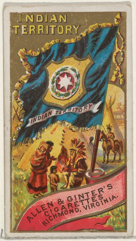 Indian Territory, from Flags of the States and Territories (N11) for Allen & Ginter Cigarettes Brands Wall Art by Allen & Ginter - High-Resolution Digital Print