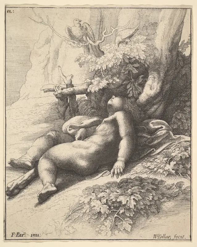 Infant Hercules asleep Wall Art by Wenceslaus Hollar - High-Resolution Digital Print