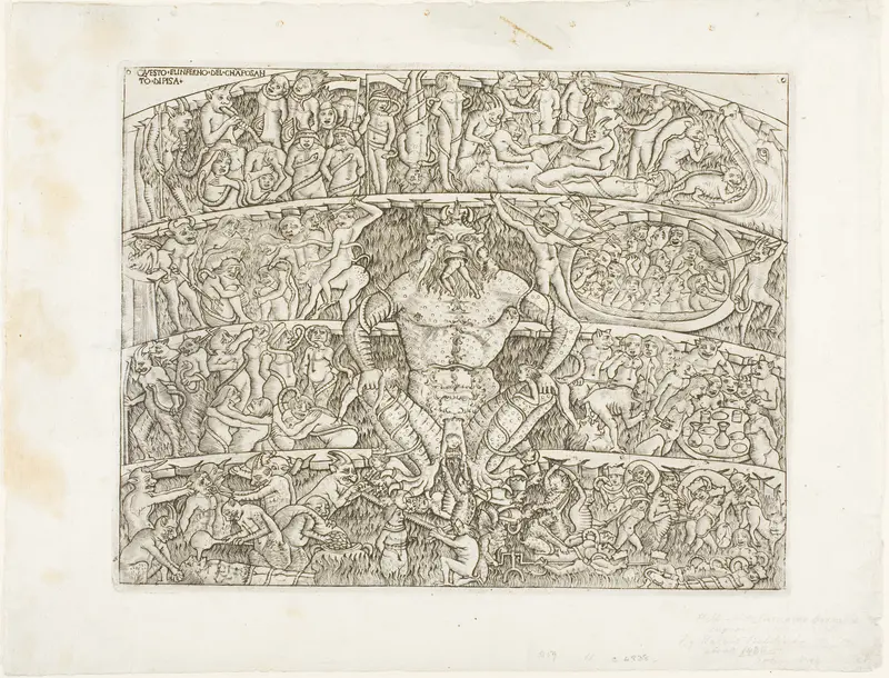 Inferno According to Dante Wall Art by Baccio Baldini, Circle of - High-Resolution Digital Print