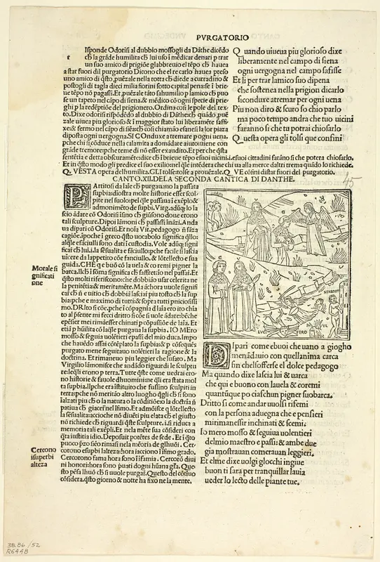 Inferno: Canto XII (Circle Seven, First Ring) from Divina Commedia (Divine Comedy), Plate 52 from Woodcuts from Books of the 15th Century Wall Art by Unknown Italian - High-Resolution Digital Print