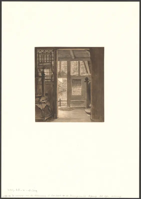 Ingang tot de woning van de kunstenaar Wall Art by Gerrit Lamberts - High-Resolution Digital Print