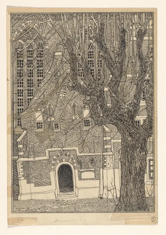 Ingang van de Grote of Sint-Nicolaaskerk te Monnickendam Wall Art by Unknown - High-Resolution Digital Print
