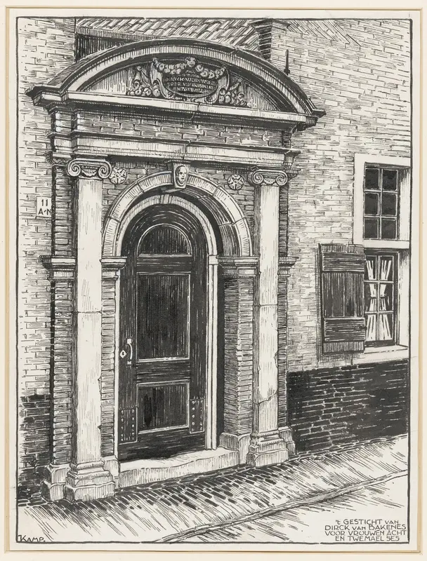 Ingang van het Hofje van Bakenes aan de Wijde Appelaarsteeg in Haarlem Wall Art by Unknown - High-Resolution Digital Print