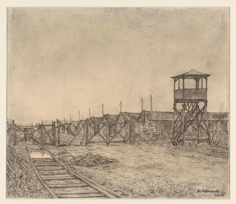 Ingang van het kamp Westerbork Wall Art by Unknown - High-Resolution Digital Print