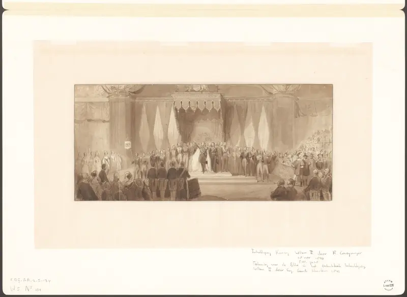 Inhuldiging van koning Willem II in de Nieuwe Kerk Wall Art by Unknown - High-Resolution Digital Print