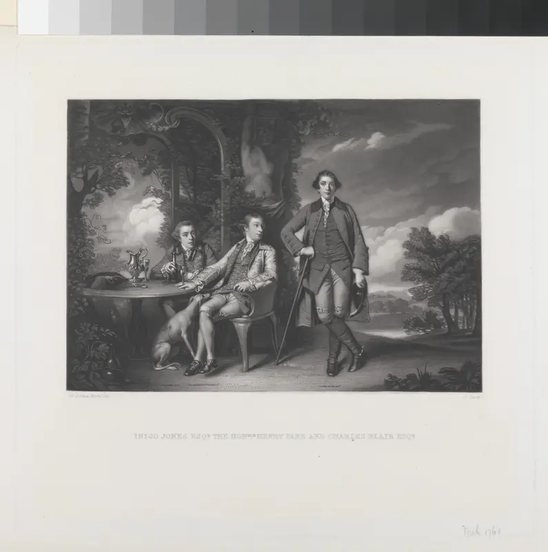 Inigo Jones Esq., The Honorable Henry Fane, and Charles Blair Esq. Wall Art by James Scott - High-Resolution Digital Print