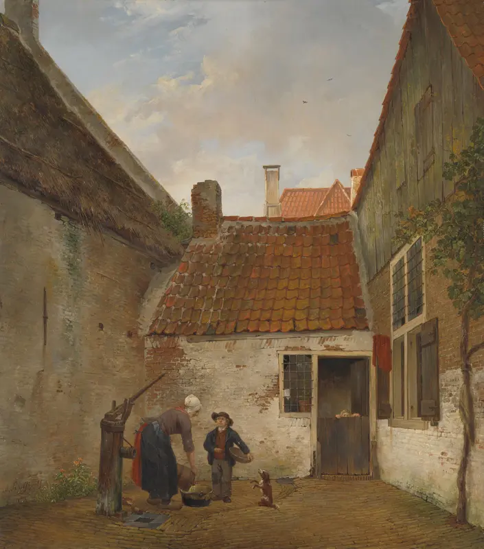 Inner Courtyard Wall Art by Unknown - High-Resolution Digital Print