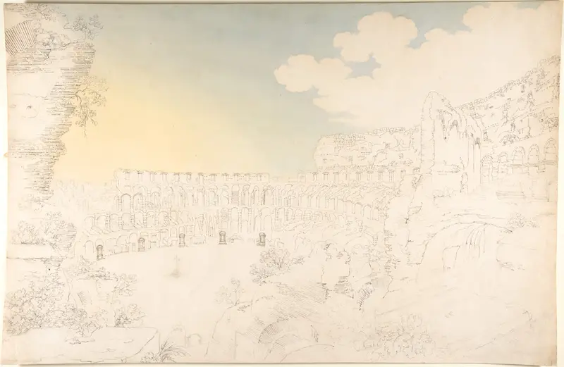 Inner view of the Colosseum Wall Art by Franz Kaisermann - High-Resolution Digital Print
