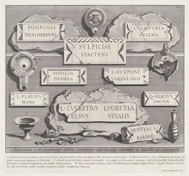 Inscripties en fragmenten uit een graftombe Wall Art by Unknown - High-Resolution Digital Print