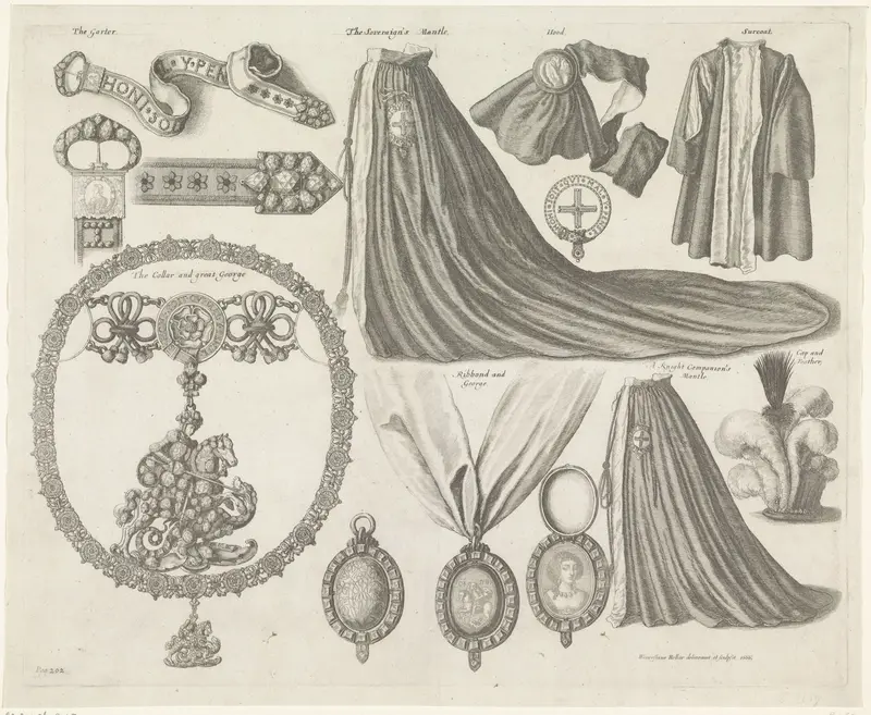 Insignes van de orde van de Kousenband Wall Art by Wenceslaus Hollar - High-Resolution Digital Print