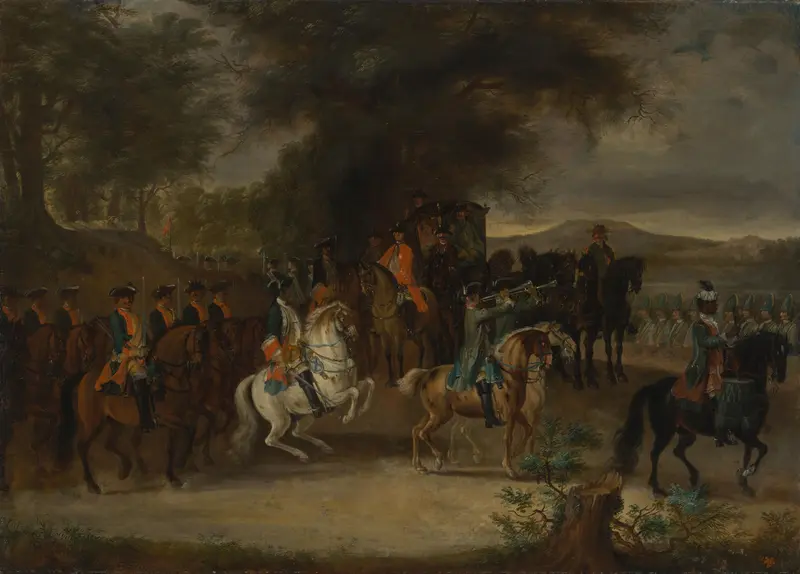 Inspection of a Cavalry Regiment Wall Art by Cornelis Troost - High-Resolution Digital Print