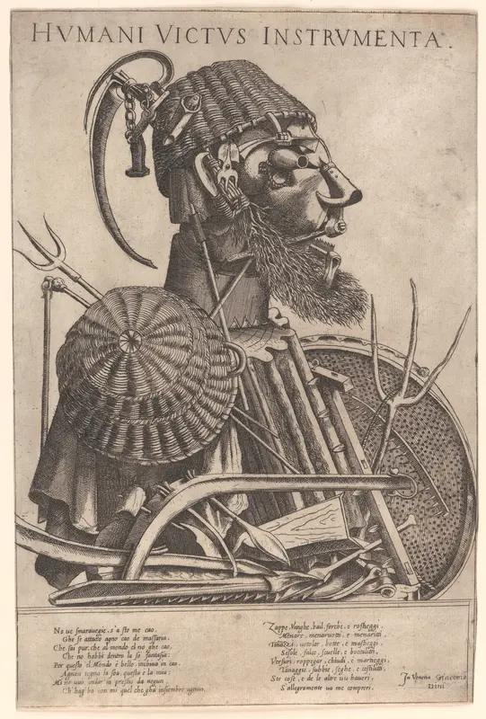 Instruments of Human Sustenance (Humani Victus Instrumenta): Agriculture Wall Art by Giuseppe Arcimboldo - High-Resolution Digital Print