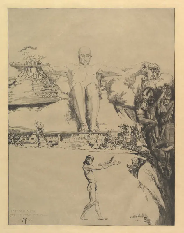"Integer Vitae...", from "Vom Tode Zweiter Teil" Wall Art by Max Klinger - High-Resolution Digital Print