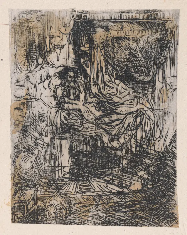 Intérieur d'un Malade (Interior of a Sick Person) Wall Art by Rodolphe Bresdin - High-Resolution Digital Print