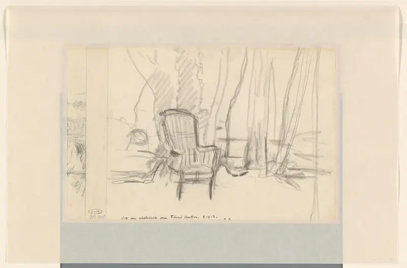 Interieur met fauteuil voor gordijnen Wall Art by Floris Verster - High-Resolution Digital Print