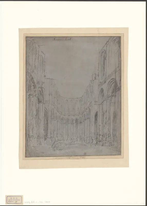 Interieur Nieuwe Kerk Amsterdam na de brand van 1645 Wall Art by anonymous - High-Resolution Digital Print