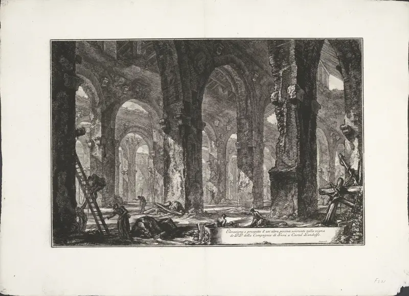Interieur van badhuis in Castel Gandolfo Wall Art by Unknown - High-Resolution Digital Print
