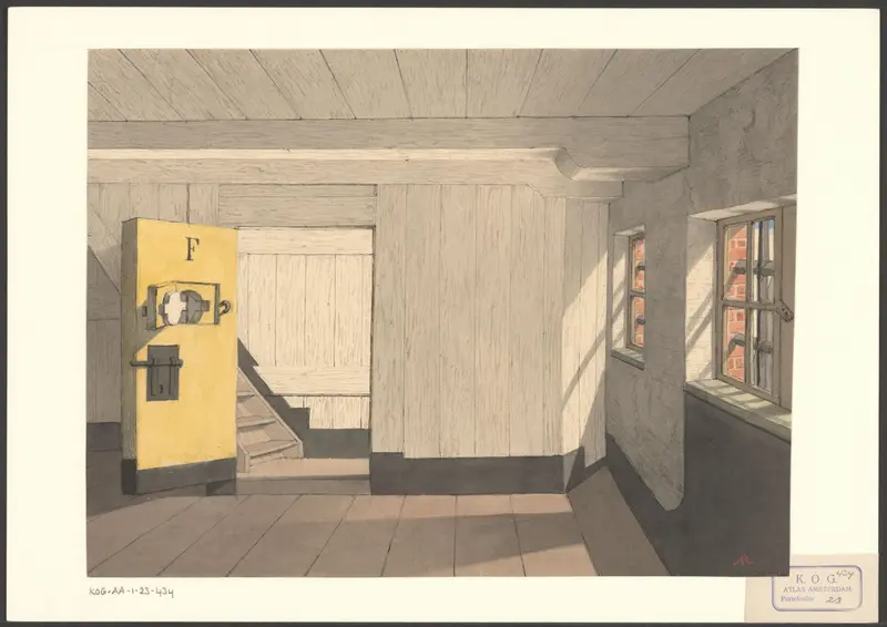 Interieur van cel F in het Tucht- of Rasphuis aan de Heiligeweg Wall Art by Unknown - High-Resolution Digital Print