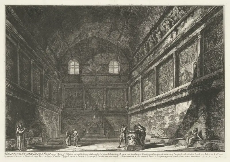 Interieur van Chiesa di Sant’Urbano te Rome Wall Art by Unknown - High-Resolution Digital Print