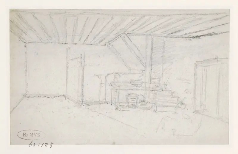 Interieur van de boerderij Wall Art by Georges Michel - High-Resolution Digital Print