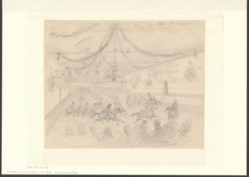 Interieur van de Franse Manege te Amsterdam tijdens ruiterspelen Wall Art by anonymous - High-Resolution Digital Print