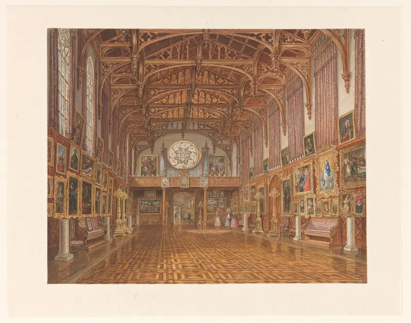 Interieur van de Gotische Zaal, paleis Kneuterdijk, Den Haag Wall Art by Unknown - High-Resolution Digital Print