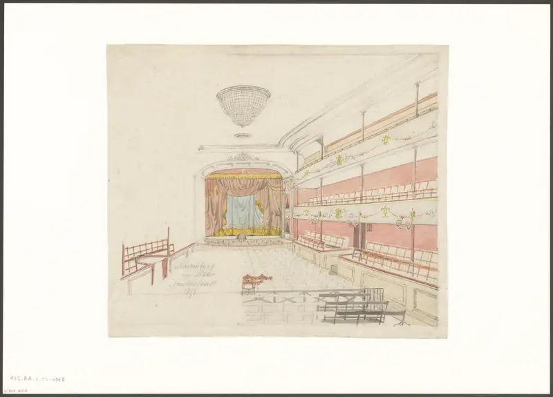 Interieur van de Grand Théâtre des Variétés aan de Amstelstraat Wall Art by Johan George Lodewijk Rieke - High-Resolution Digital Print