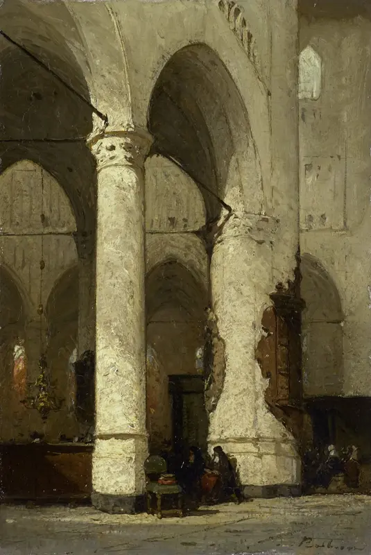 Interieur van de Hooglandse Kerk te Leiden Wall Art by Unknown - High-Resolution Digital Print