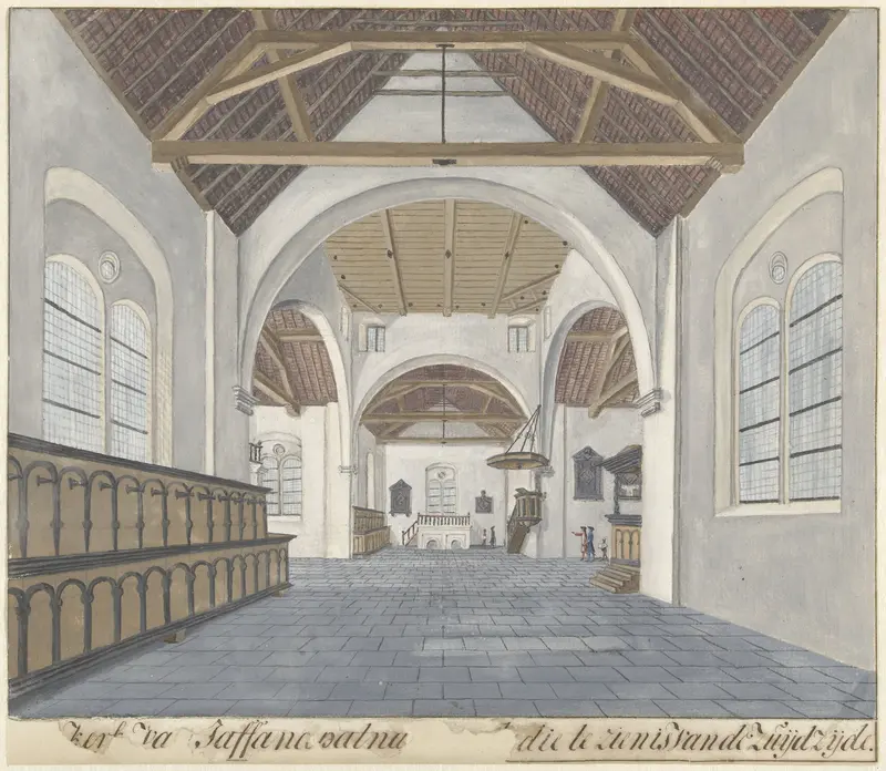 Interieur van de kerk in het fort Jaffnapatnam te Jaffna Wall Art by Cornelis Steiger - High-Resolution Digital Print